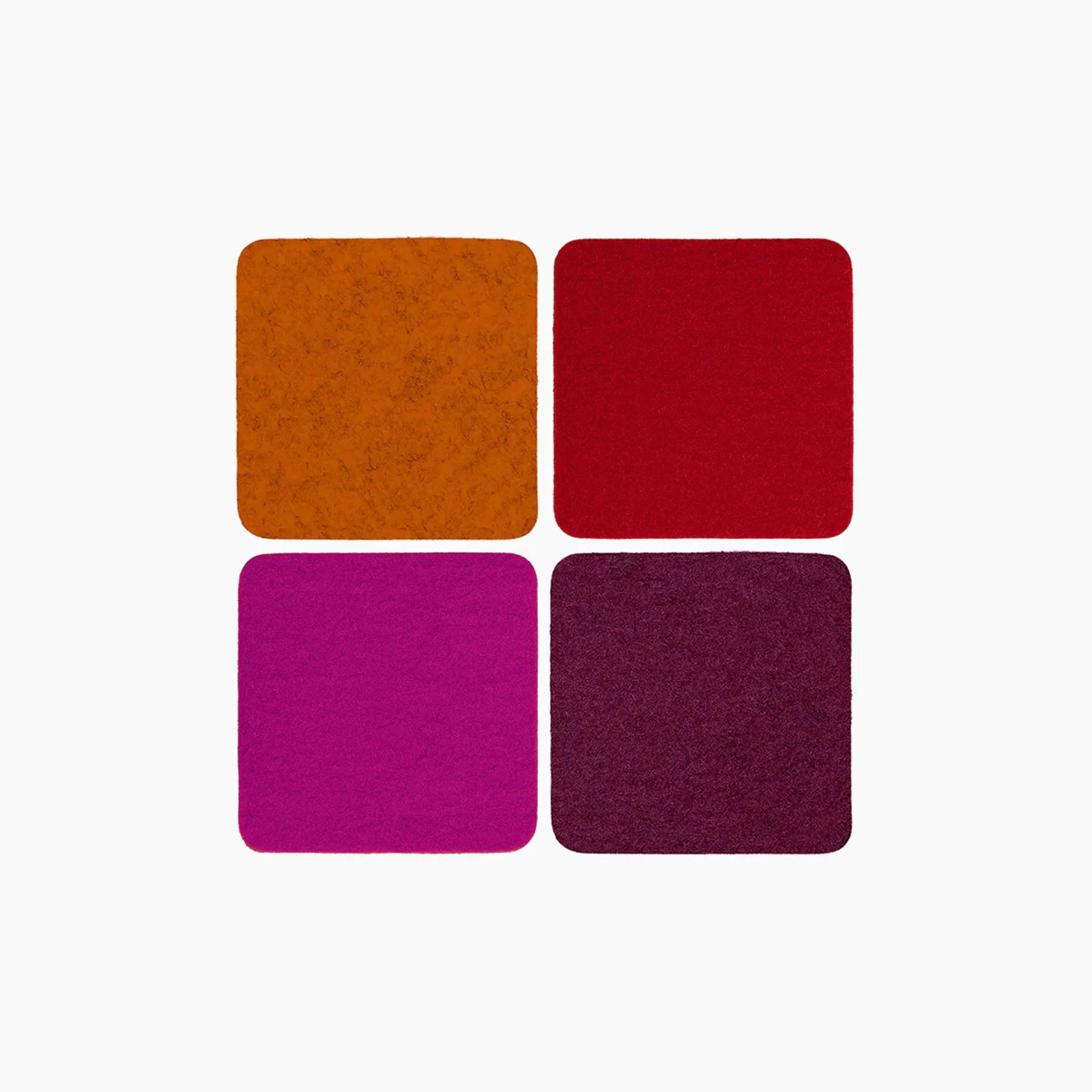 Graf Lantz Square Coaster Set in Bordeaux