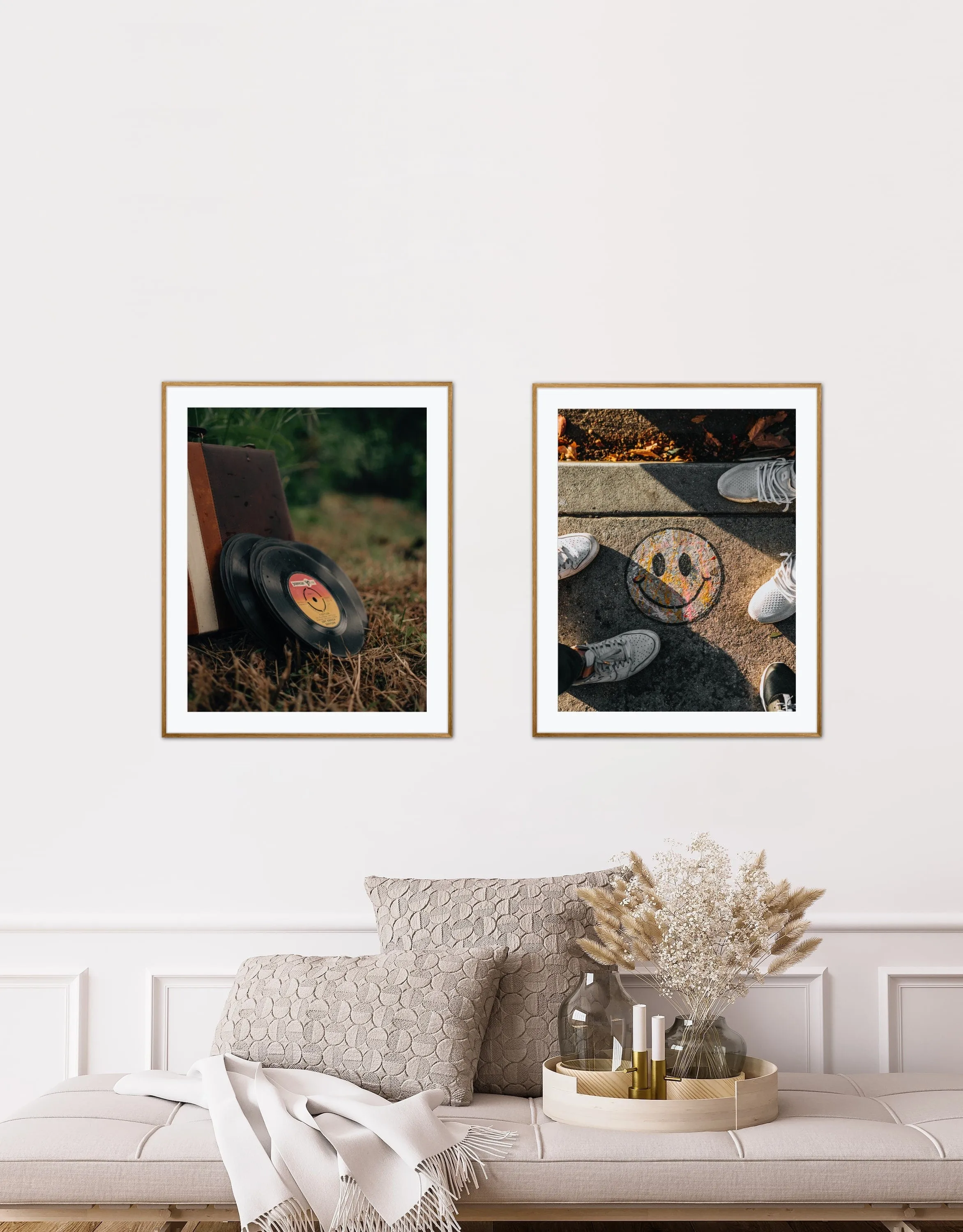 Grunge Posters Set Of 2 PRINTABLE ART, Smiley Face Wall Art, Indie Room Décor, Record Print, Rock Posters, Grunge Room Decor, Y2K Prints