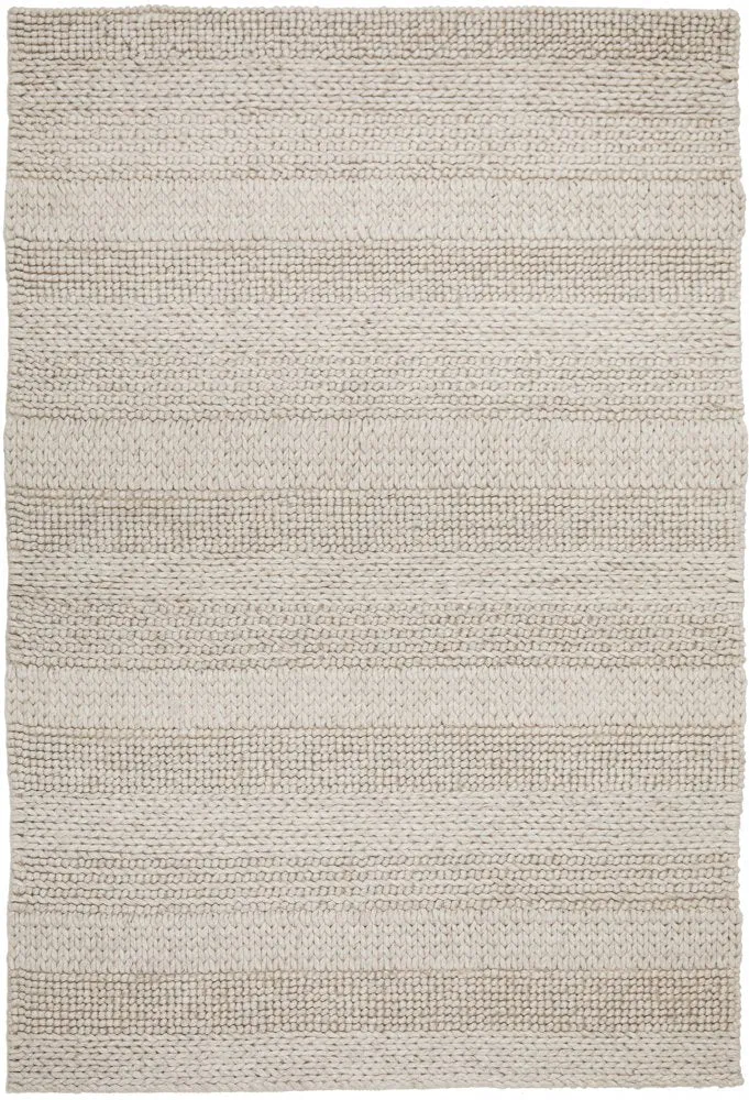 Hand Braided Beige Rug - 280 x 190cm