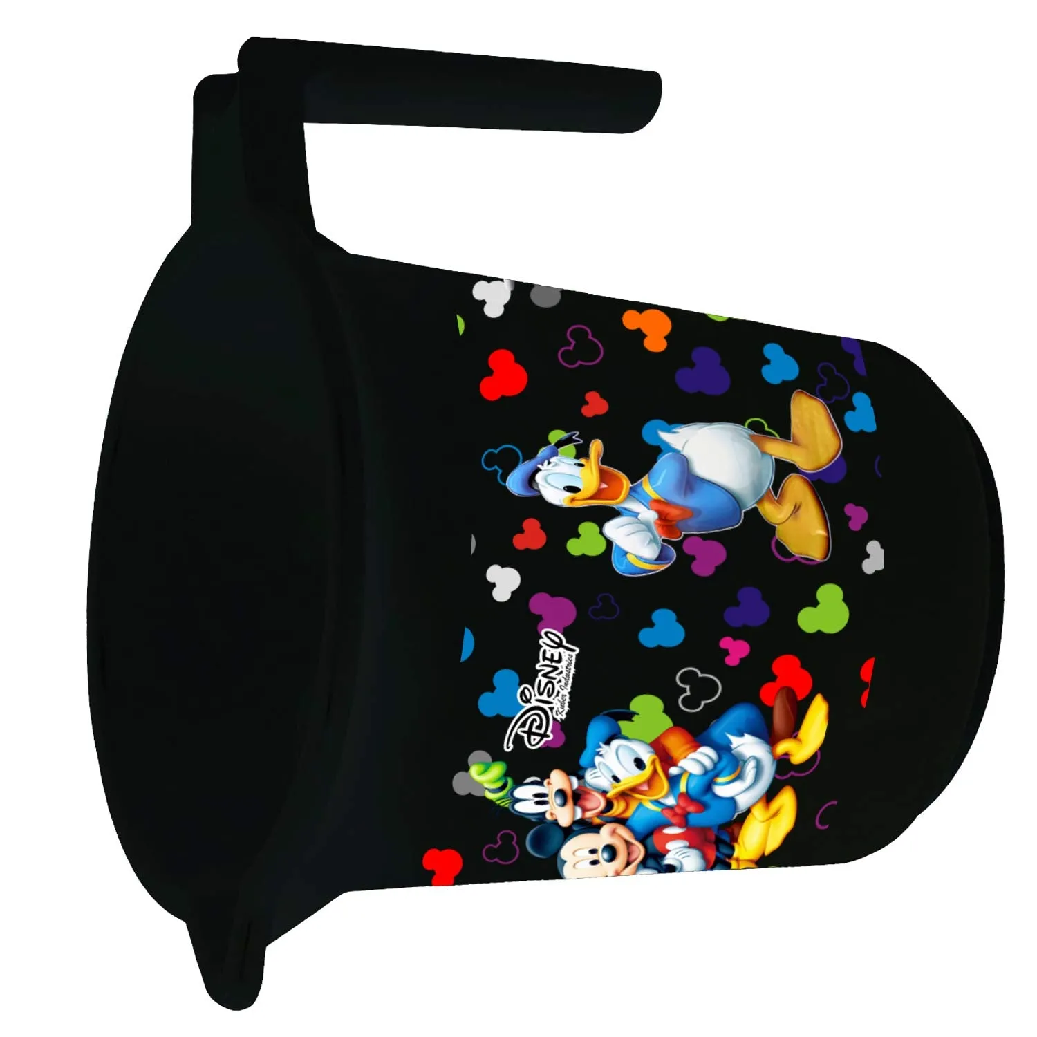 Heart Home Disney Team Mickey Print 4 Pieces Unbreakable Strong Plastic Bathroom Mug,500 ML (Black) -HS_35_HEARTHS17115