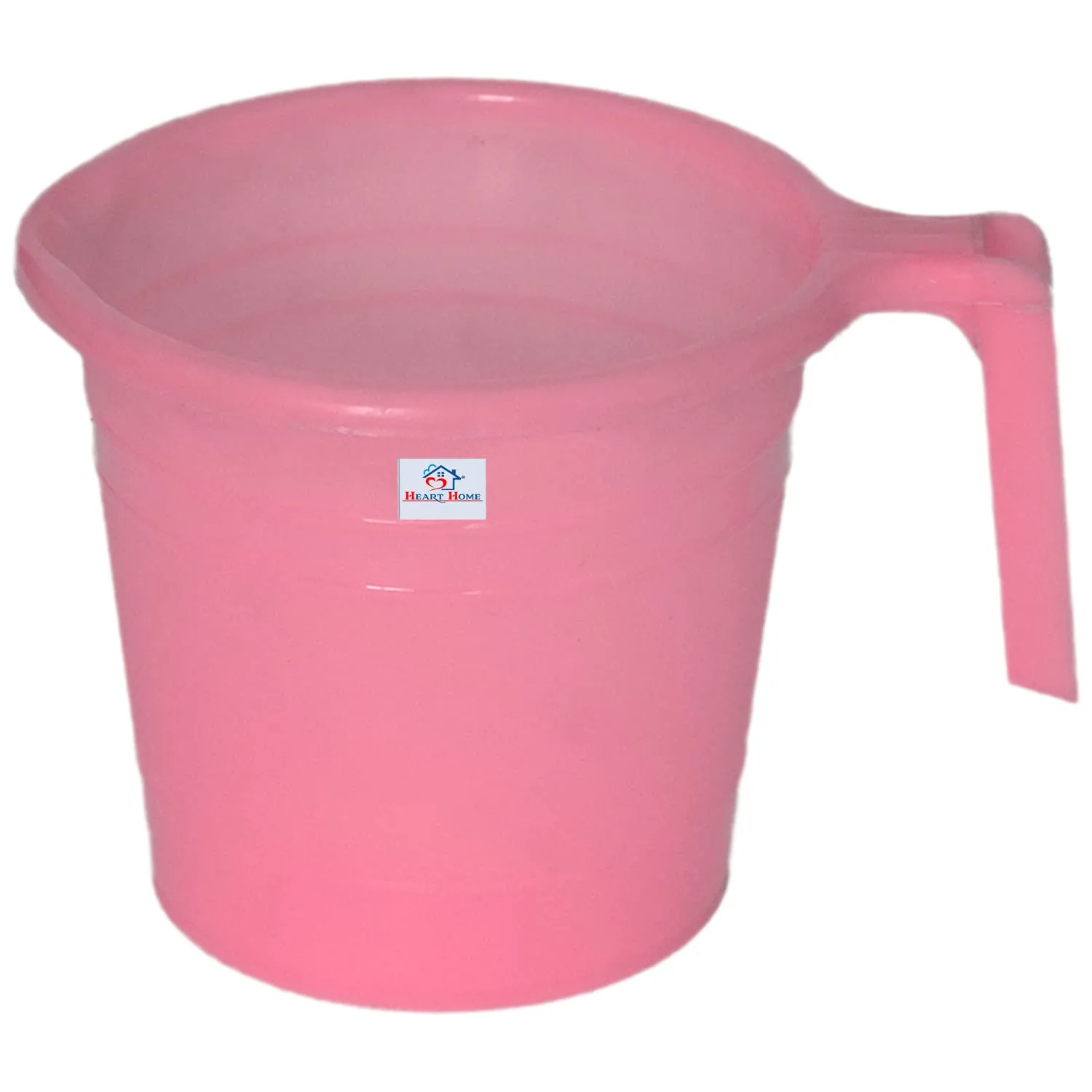 Heart Home Plastic Bathroom Mug, 2 Litre- Pack of 4 (Pink)-50HH0871