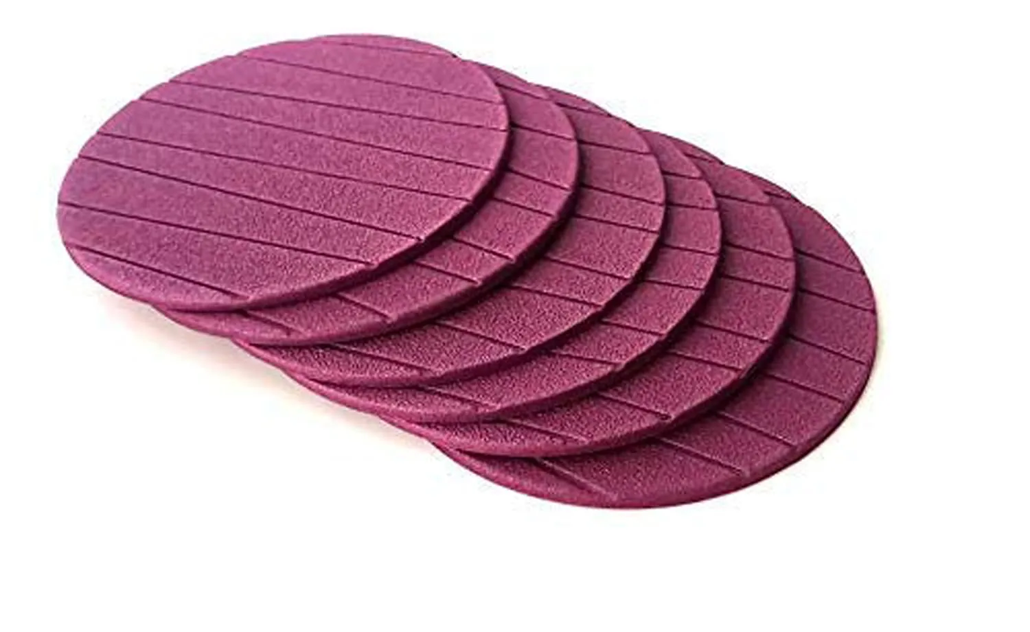 Heart Home Soft EVA Foam Set of 6 Pcs Non Slip Heat Insulation Coasters for Tea Coffee Cups Mugs Beer Cans Bar Glass (Purple)-HS_38_HEARTH21357