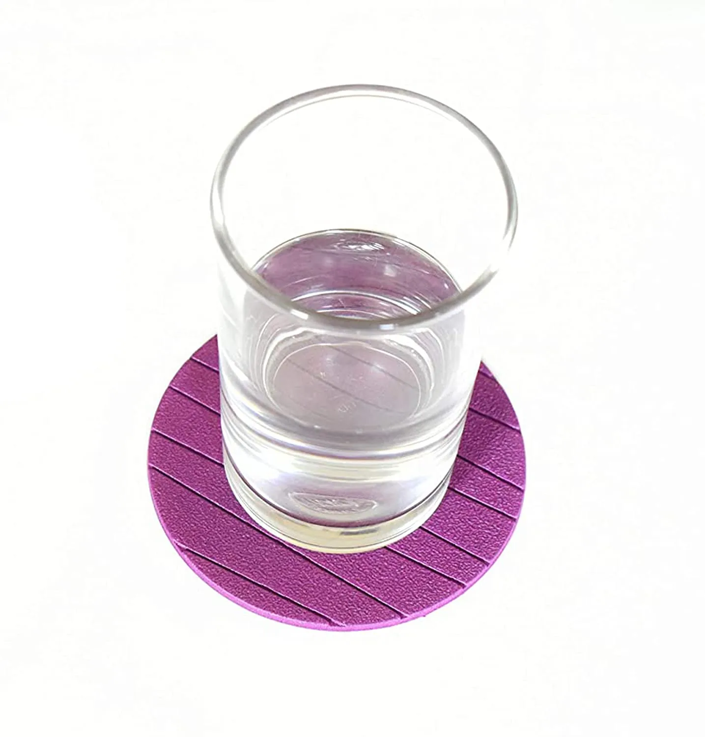 Heart Home Soft EVA Foam Set of 6 Pcs Non Slip Heat Insulation Coasters for Tea Coffee Cups Mugs Beer Cans Bar Glass (Purple)-HS_38_HEARTH21357