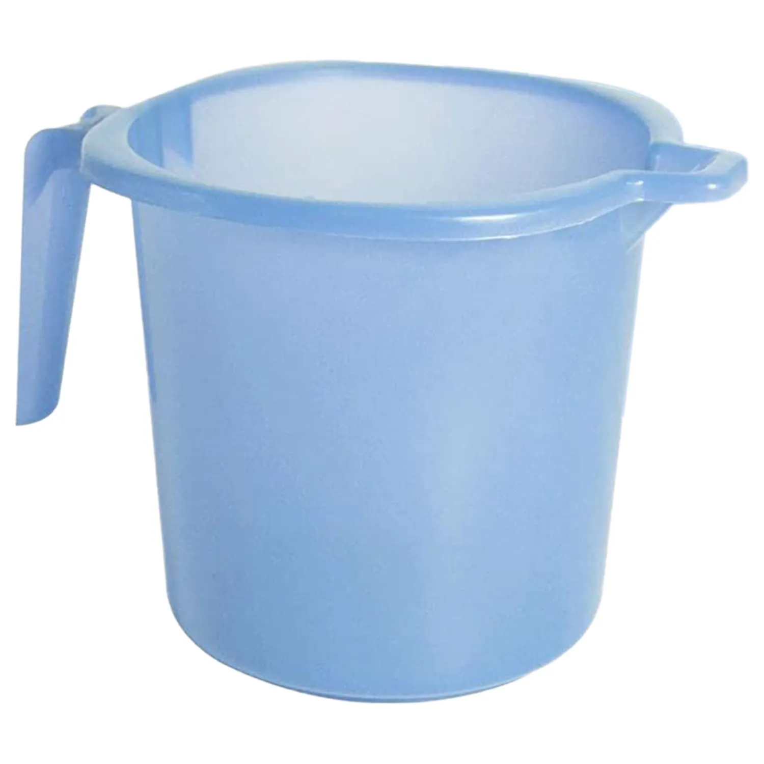 Heart Home Tranasparent Small Plastic Bathroom Mug, 1 Litre- Pack of 2 (Blue)-50HH0813