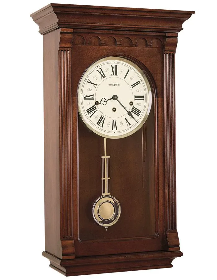 Howard Miller Alcott Chiming Pendulum Wall Clock - Key Wound - Roman Numerals