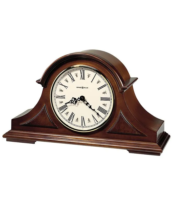 Howard Miller Burton II Chiming Mantel Clock - Cherry Windsor Finish - Off-White