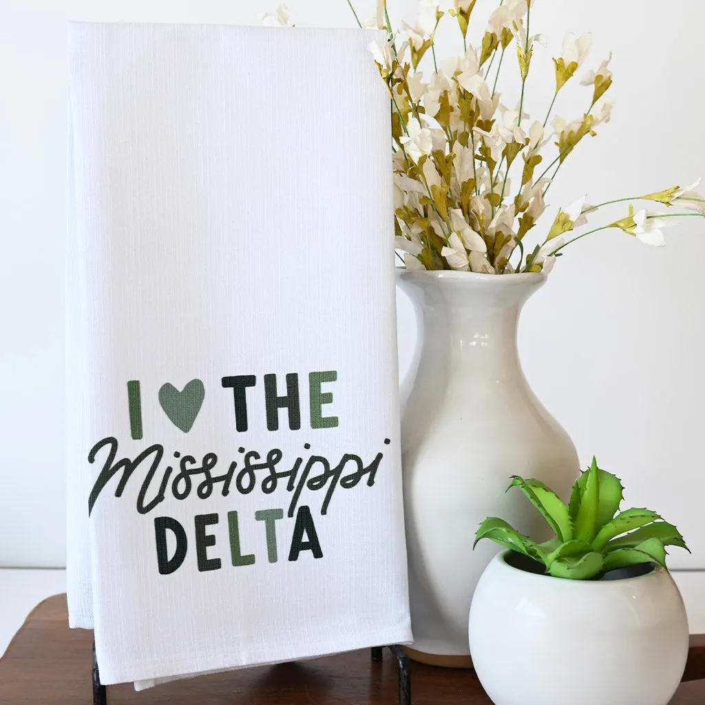 I Love the Delta Hand Towel