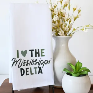 I Love the Delta Hand Towel