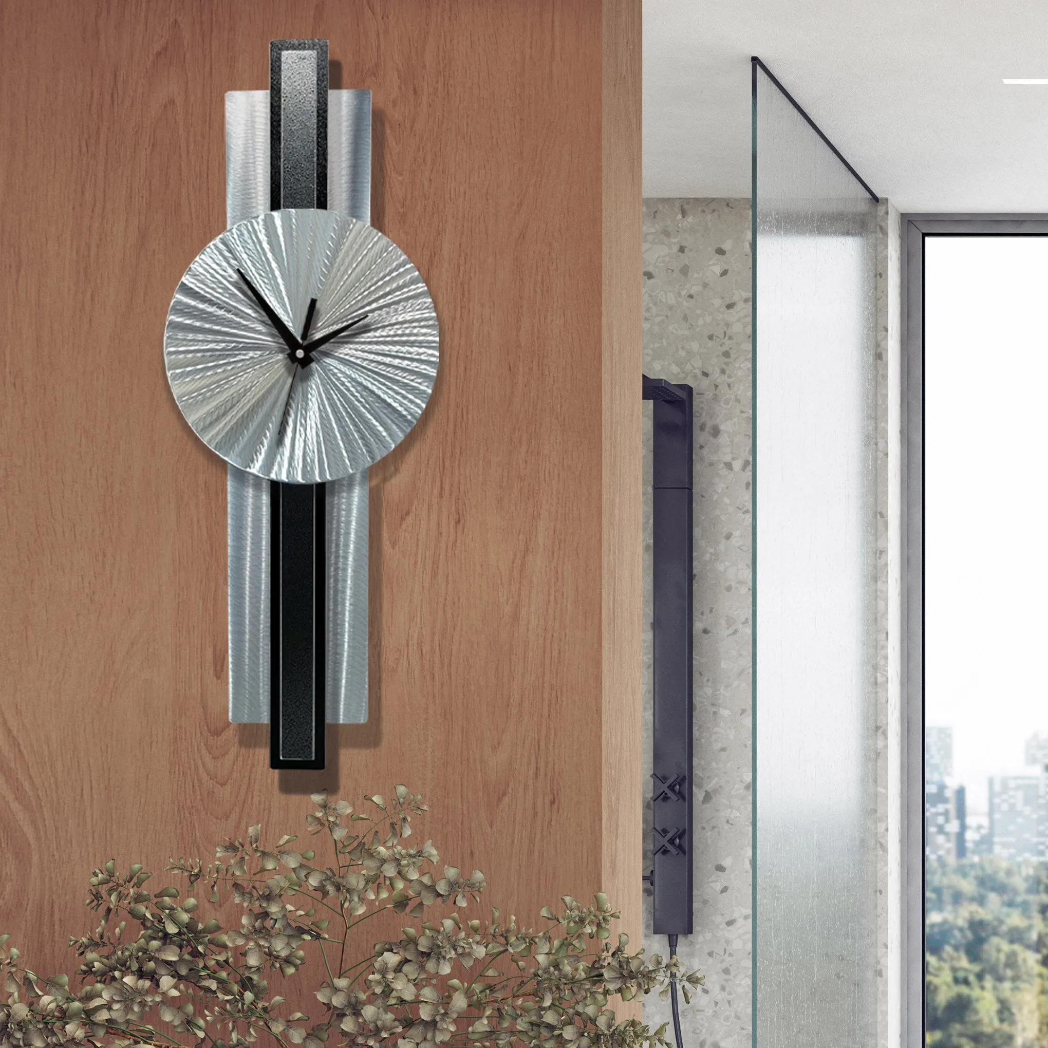 Infinite Orbit Clock Silver & Steel