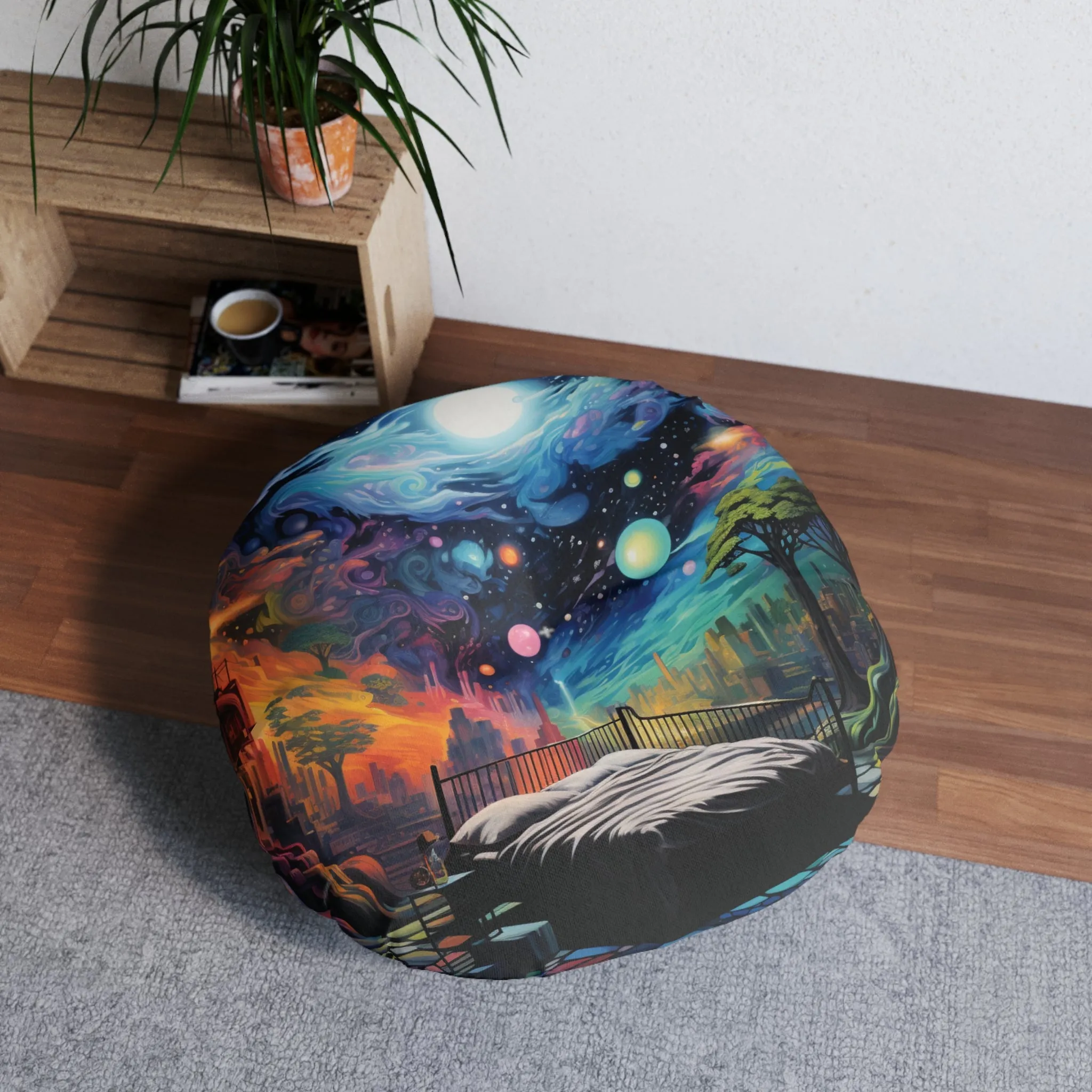 ITM "Dark World" Pillow, Round