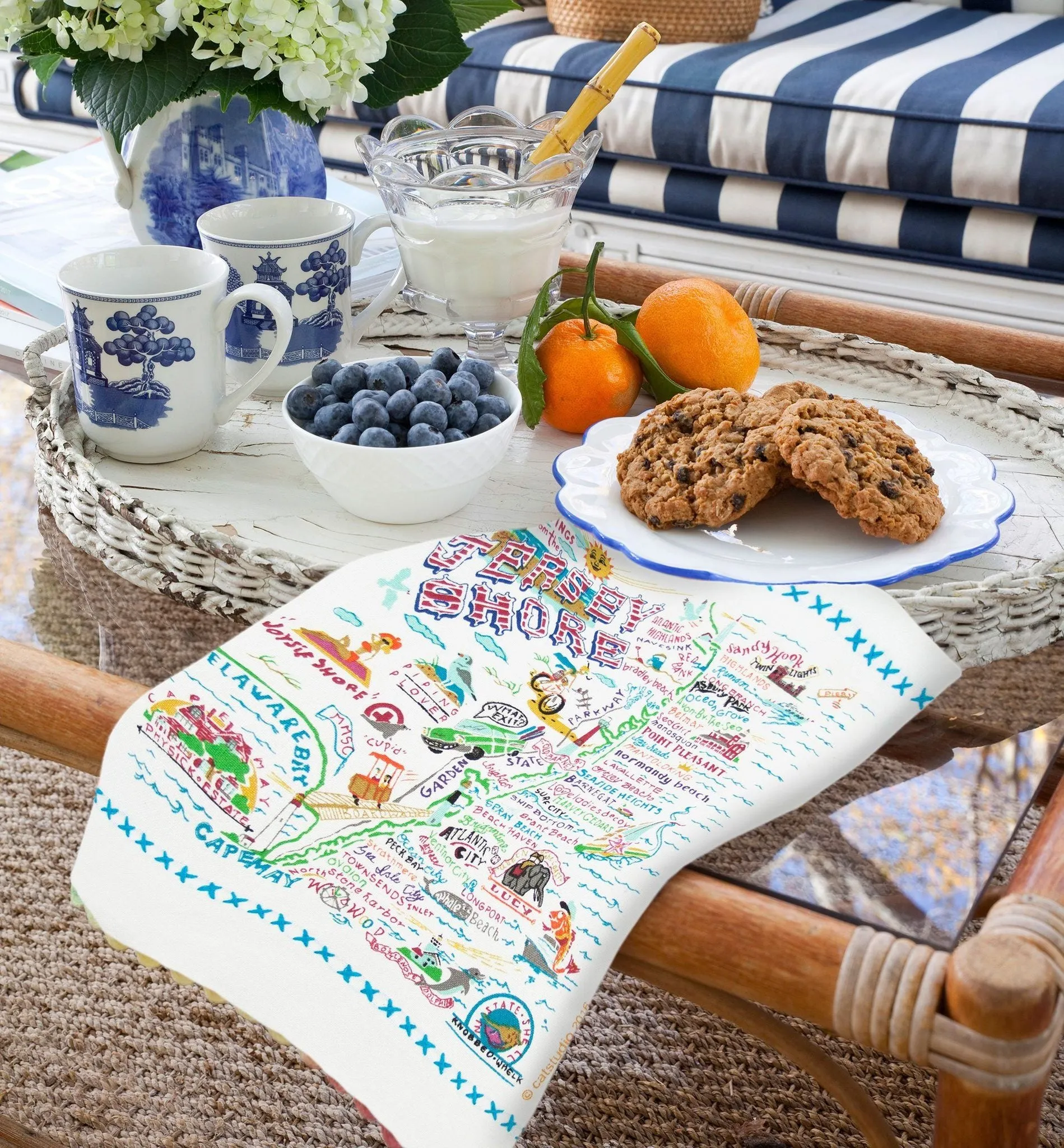 JERSEY SHORE DISH TOWEL BY CATSTUDIO
