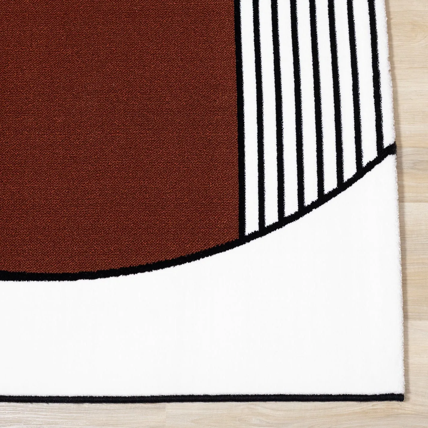 KAYLEE Burgandy Black, Minimal Rug