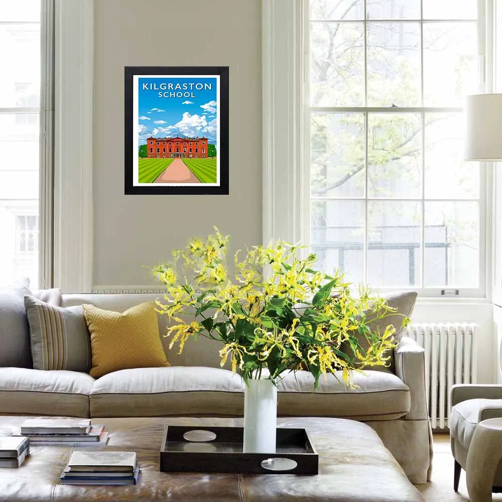 Kilgraston School - Stunning Hand-Drawn Vintage Travel Style Wall Art Poster