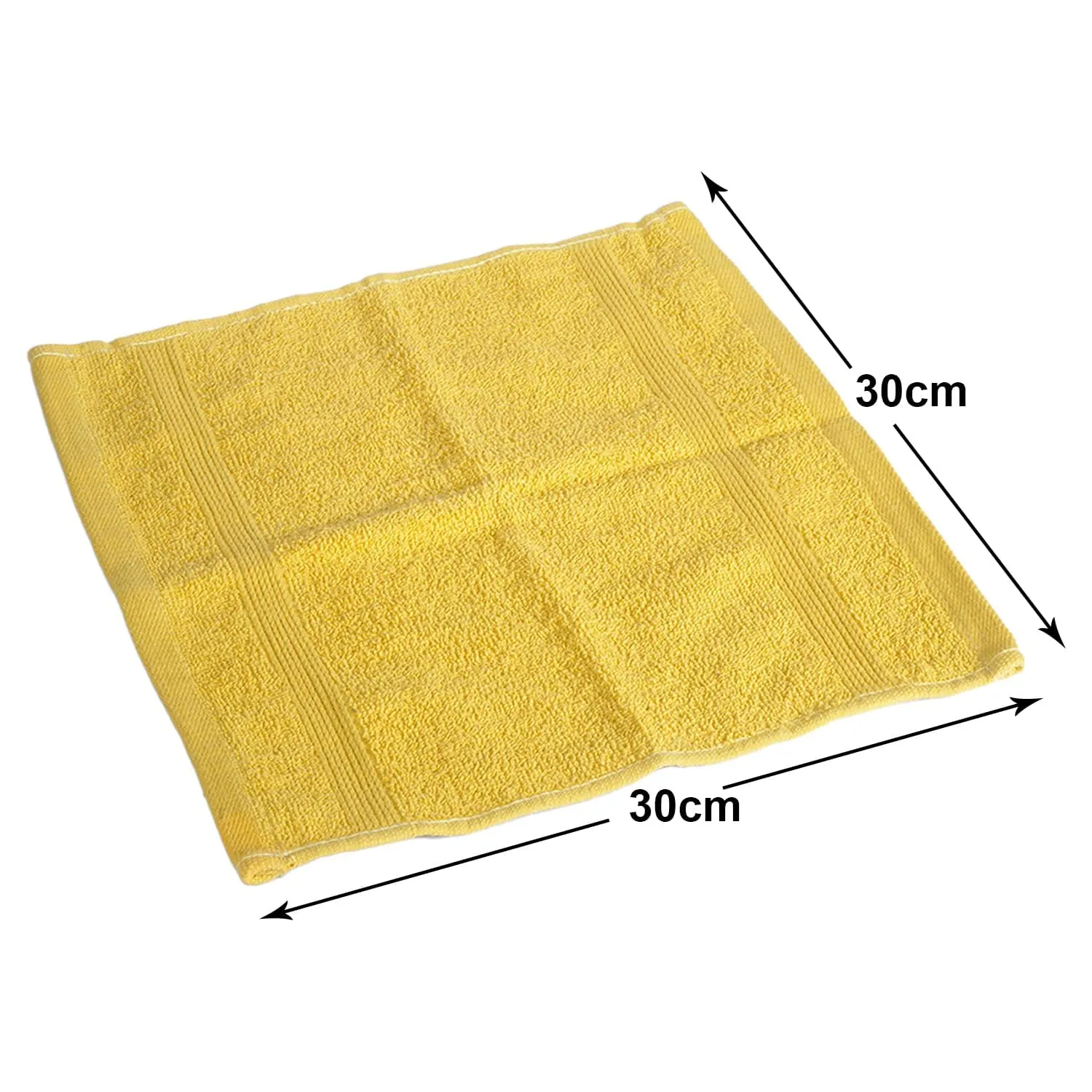 Kuber Industries Bamboo Face Towels |Super Soft, Quick Absorbent & Anti-Bacterial|Gym & Workout Towels|Pack of 6 (Yellow & Pink)