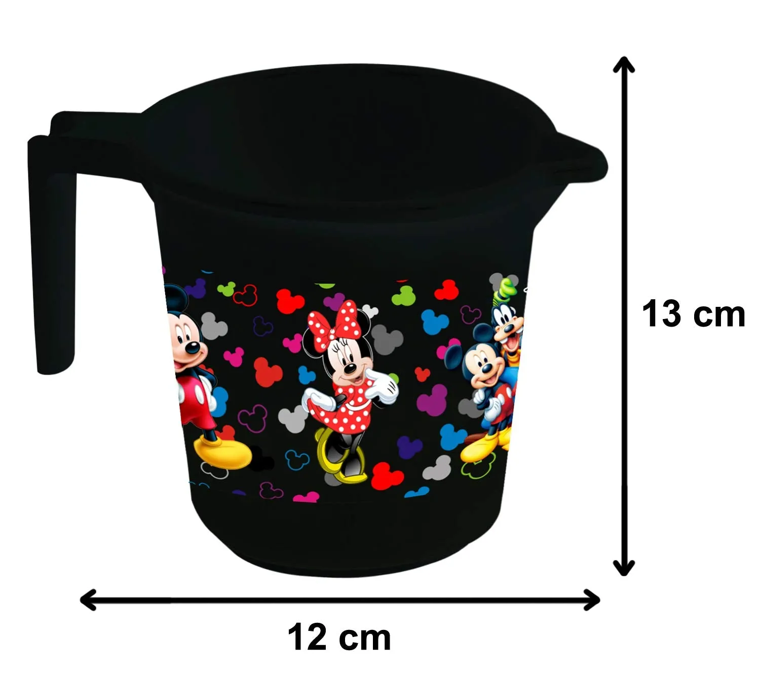Kuber Industries Disney Team Mickey Print 4 Pieces Unbreakable Strong Plastic Bathroom Mug,500 ML (Blue & Black) -HS_35_KUBMARTS17145