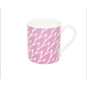 Leaf Print Mug Pink