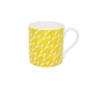 Leaf Print Mug Yellow