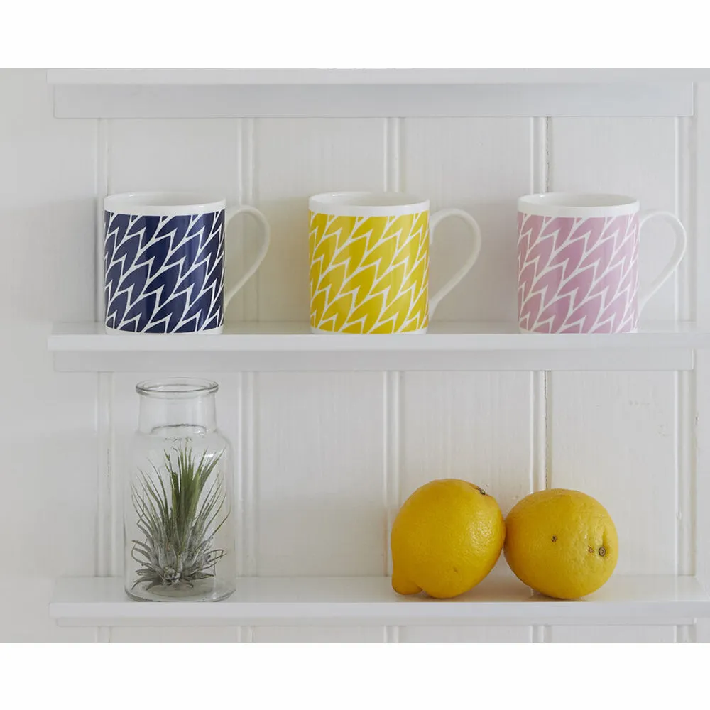 Leaf Print Mug Yellow