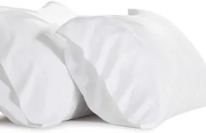 LINENWALAS Cotton 400 TC Pillow Cover, Set of 2 Pillowcovers in White, Standard Size Pillowcase, Pillow Covers with Envelope Closure (17x27 Inch, White)