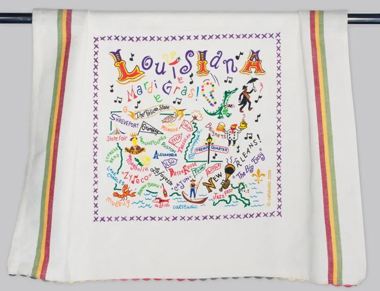 LOUISIANA DISH TOWEL BY CATSTUDIO