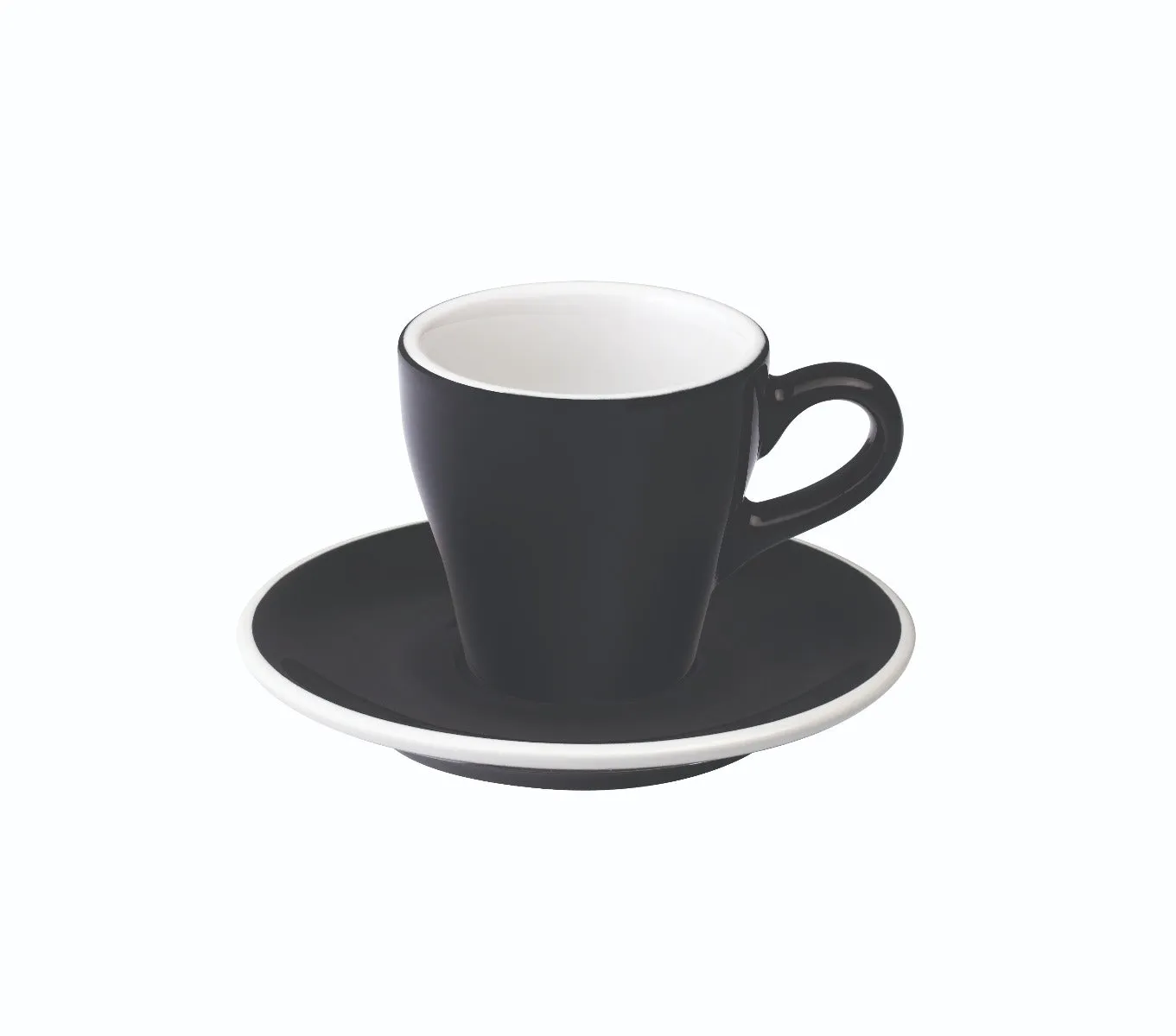 Loveramics Tulip Style Espresso Cup & Saucer - Black (2.7oz/80ml)