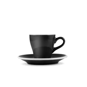 Loveramics Tulip Style Espresso Cup & Saucer - Black (2.7oz/80ml)
