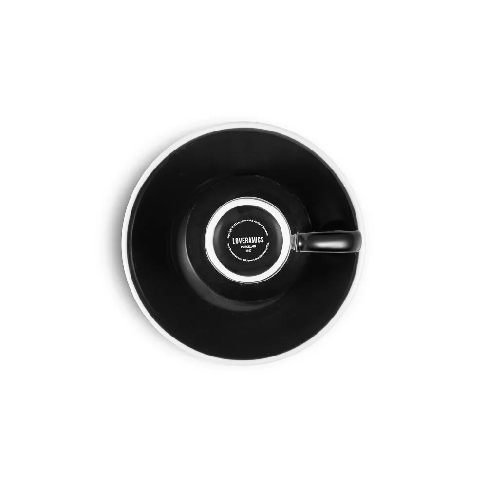 Loveramics Tulip Style Espresso Cup & Saucer - Black (2.7oz/80ml)