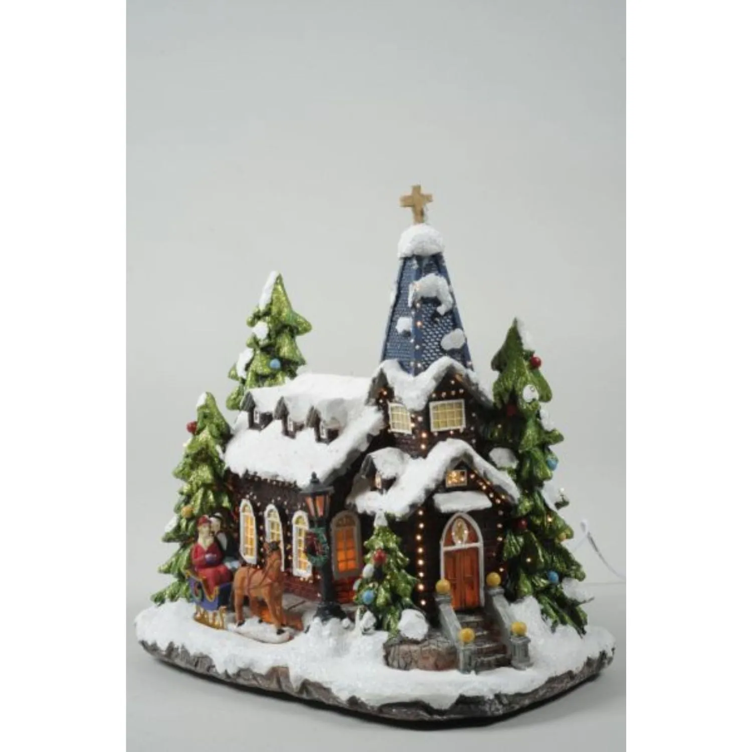 Lumineo Christmas Village 27cm LED Church Scene