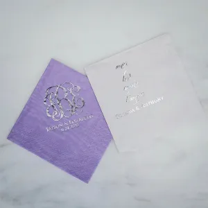 Luxe Moire Monogrammed Napkins