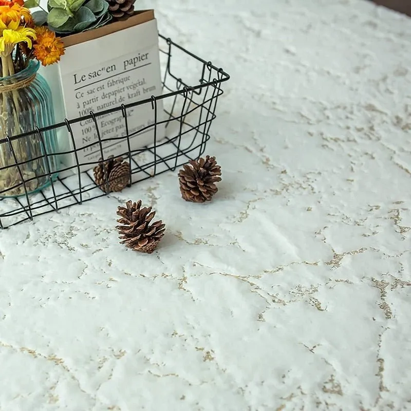 Luxury White and Gold Bath Mats for Bathroom