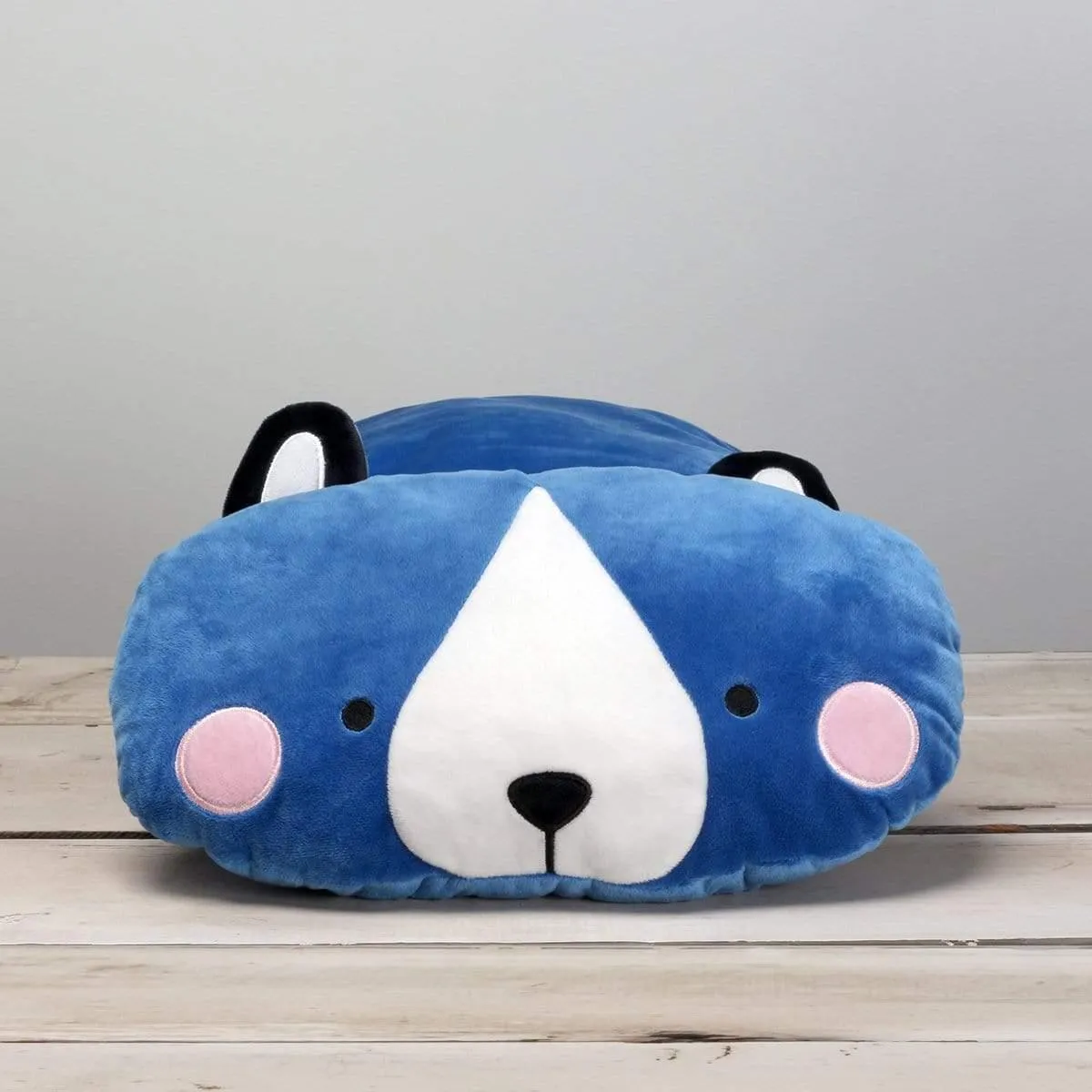 Manhattan Toy Travel Comfort Snuggle Bear Plush Kids Pillow Blue Almost 3 feet long!