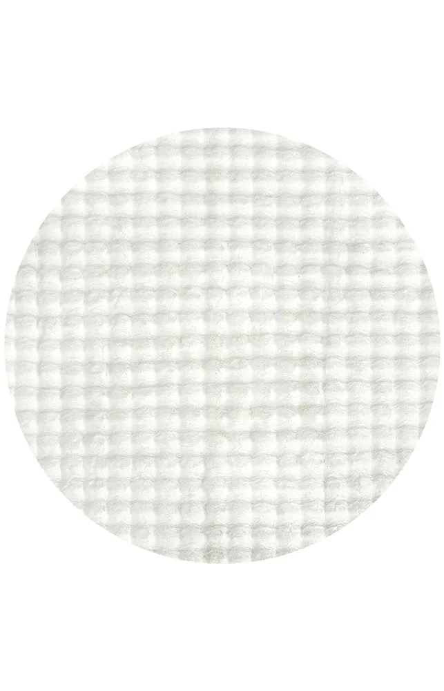 Marill 150cm x 150cm Bubbly Washable Rug - White