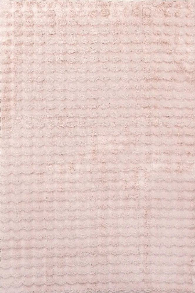 Marill 220cm x 150cm Bubbly Washable Rug - Blush
