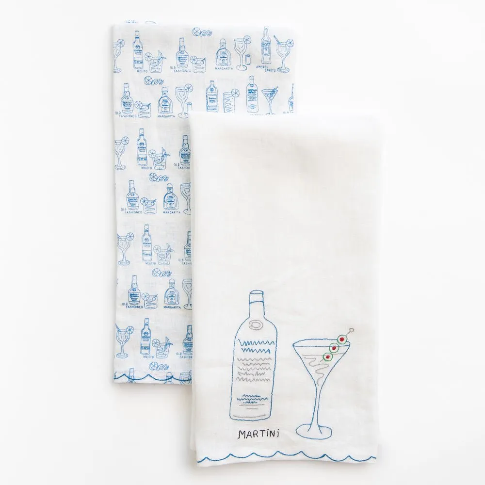 Martini Linen Tea Towels