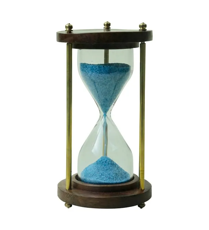 METROMANTAR Most Unique Wooden Handcrafted Sand Hour Glass Clock, Best for Desk Use and Office Desk