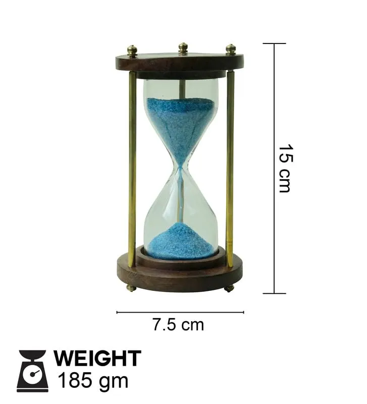 METROMANTAR Most Unique Wooden Handcrafted Sand Hour Glass Clock, Best for Desk Use and Office Desk