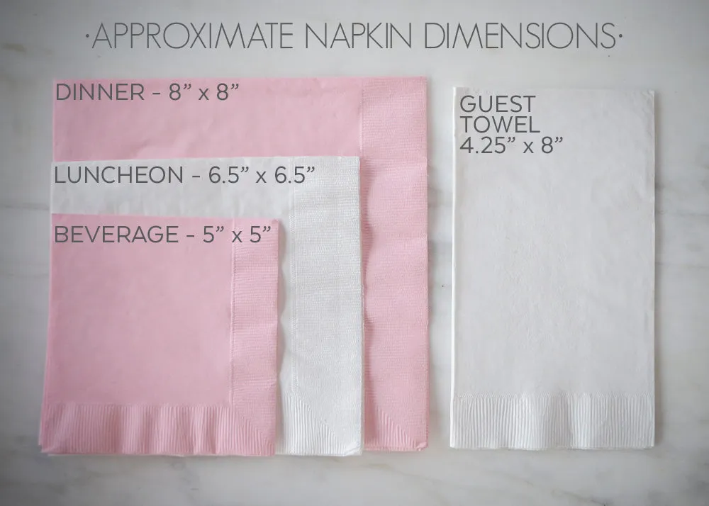 Monogrammed Circle Wedding Napkins