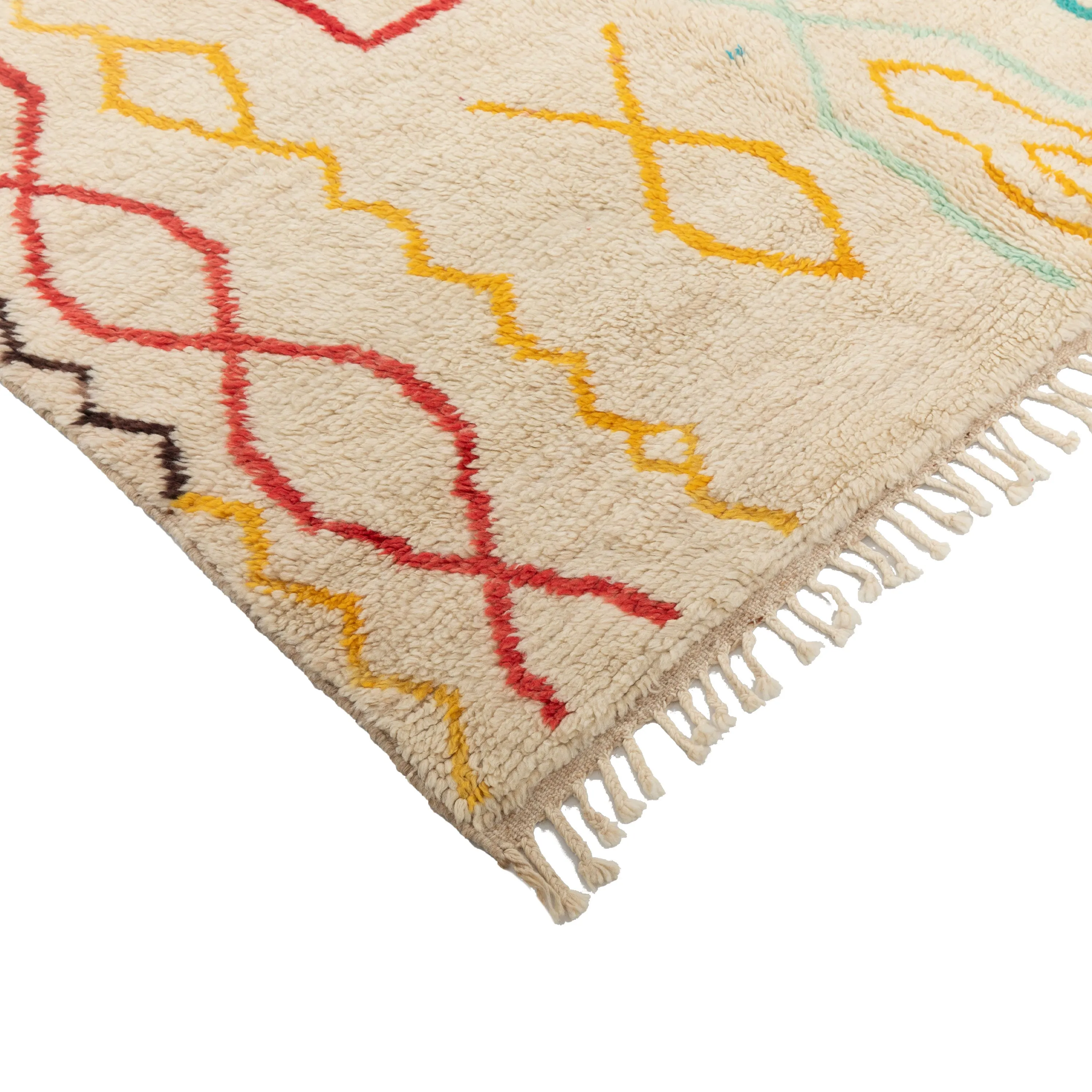 Multicolored Moroccan Berber Wool Rug - 5'7" x 8'6"