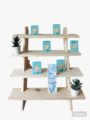 Multipurpose Wooden 4 Layer Display Rack