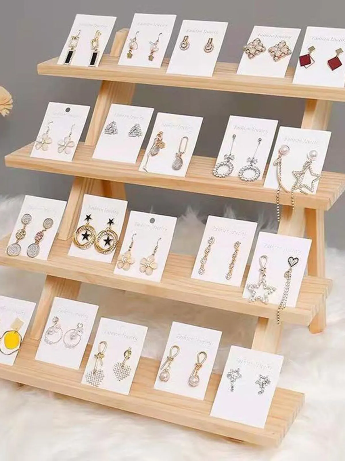 Multipurpose Wooden 4 Layer Display Rack