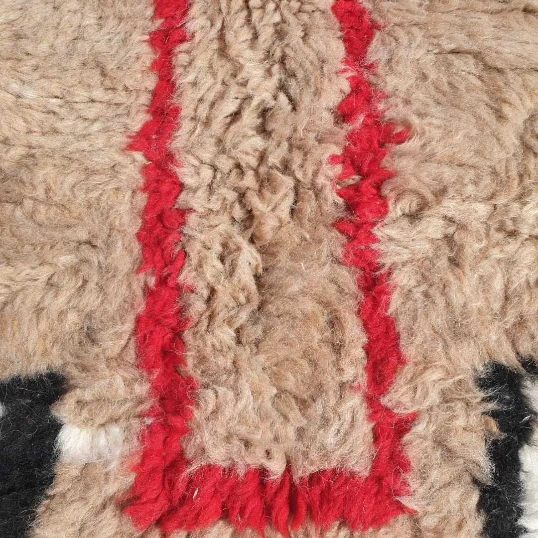 Naraba | Moroccan Beni rug White & Beige 7x10 | Ultra Soft Beni Ourain | 10x6'92 Ft | 305x211 cm