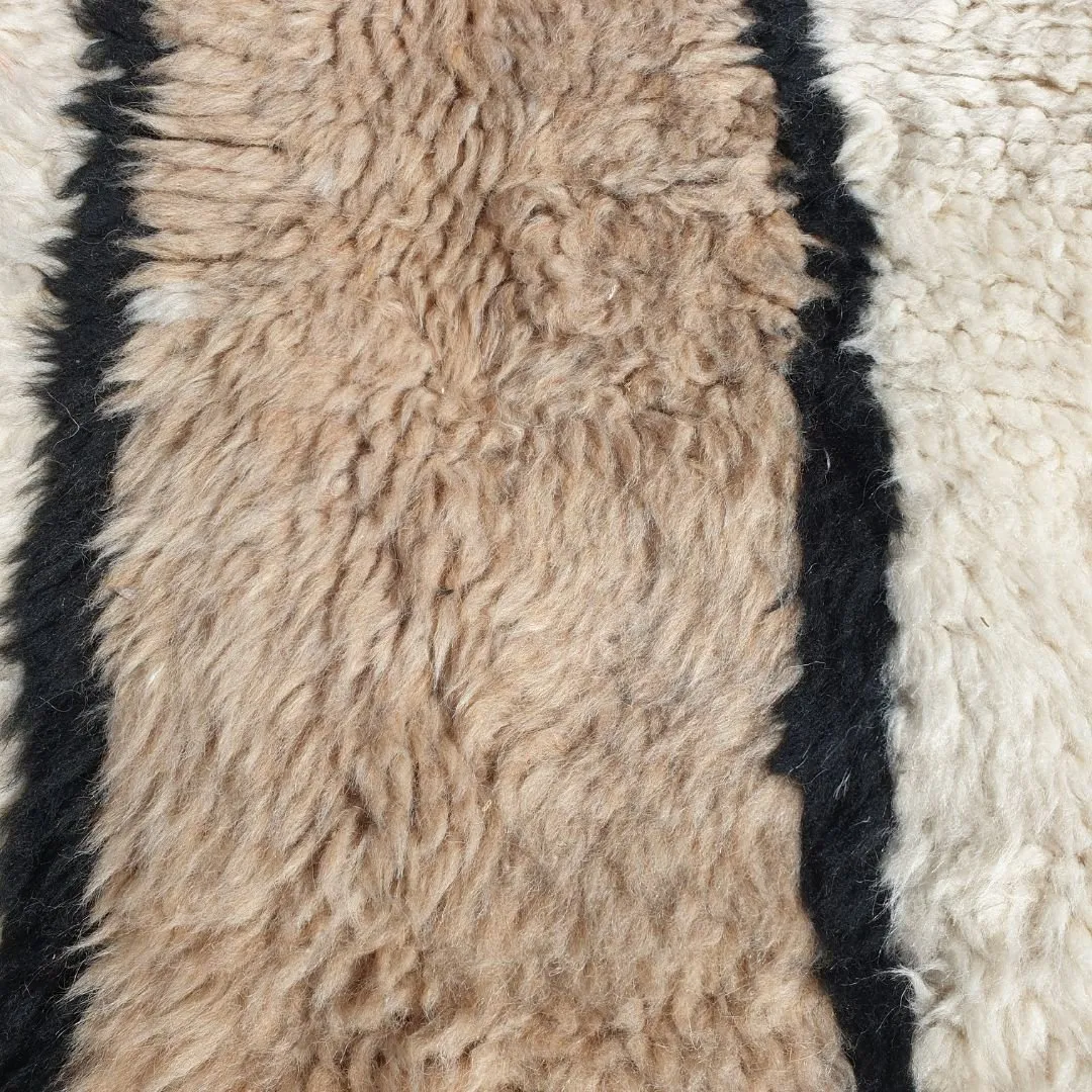 Naraba | Moroccan Beni rug White & Beige 7x10 | Ultra Soft Beni Ourain | 10x6'92 Ft | 305x211 cm