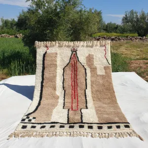 Naraba | Moroccan Beni rug White & Beige 7x10 | Ultra Soft Beni Ourain | 10x6'92 Ft | 305x211 cm