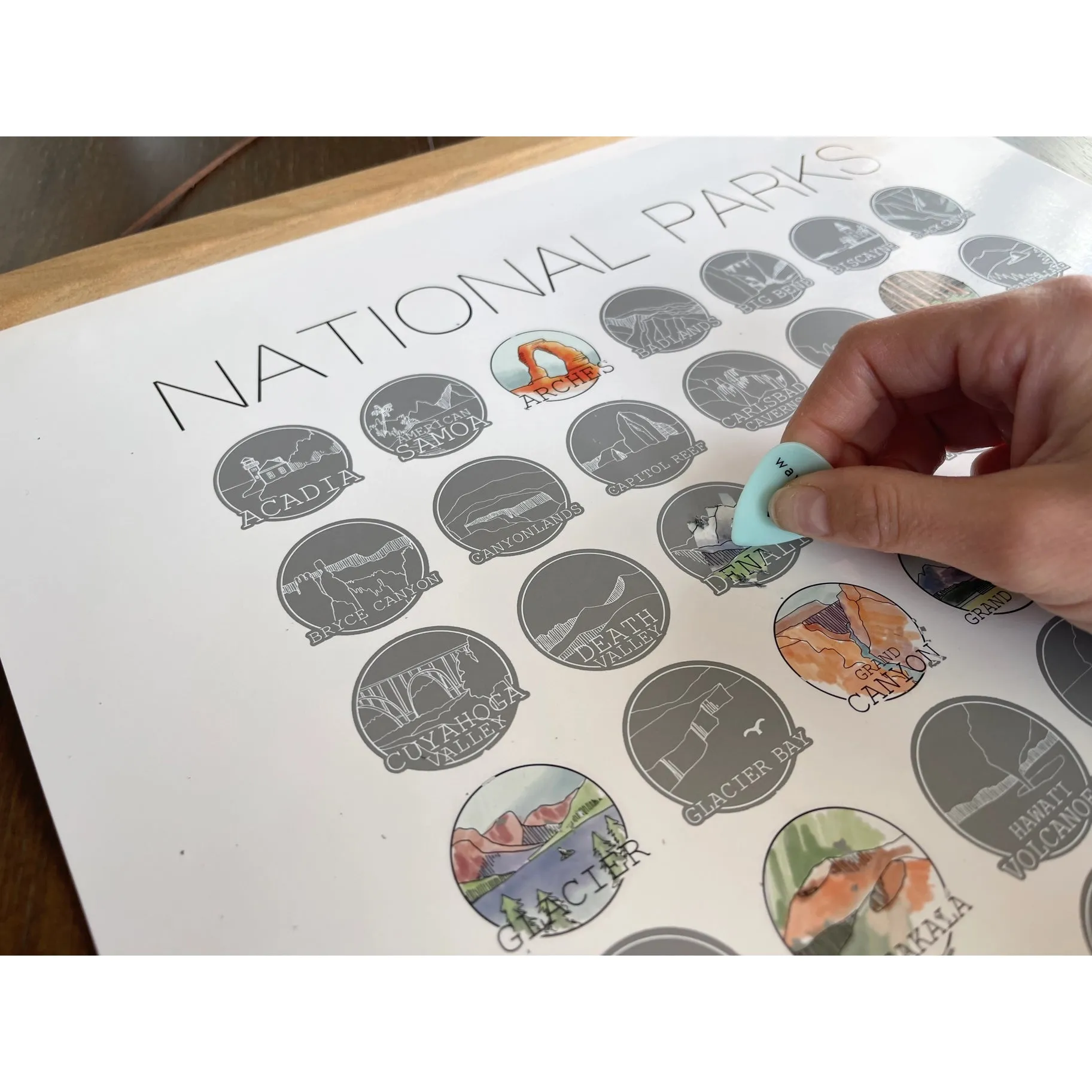 National Parks Scratch Off Bucket List