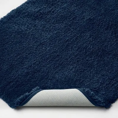 New - 24"x40" Bath Rug Dark Blue - Threshold Signature