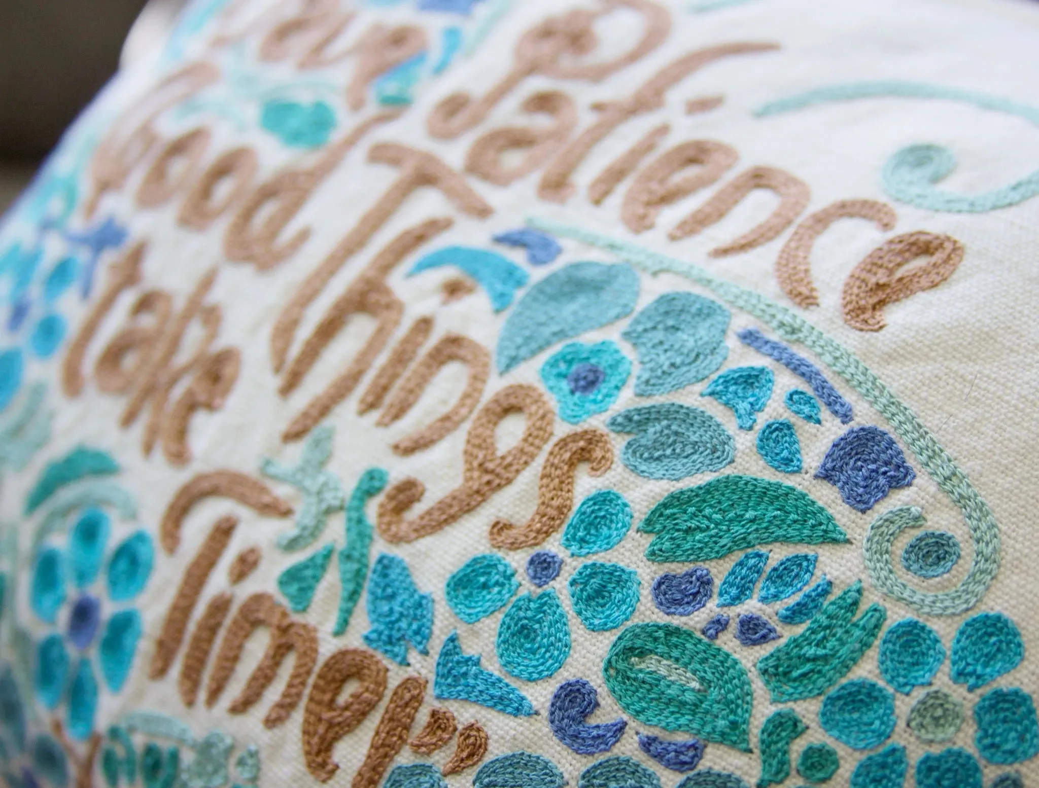 PATIENCE BUTTERFLY LOVE LETTERS PILLOW BY CATSTUDIO