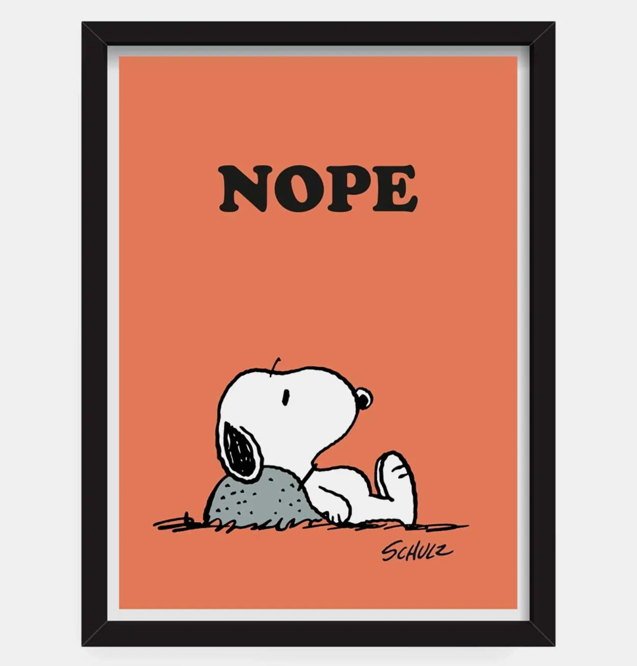Peanuts Nope Snoopy Print – Framed – A3
