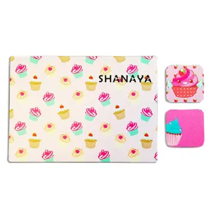 Personalised Table Mat & Coasters Set<br> Cupcake