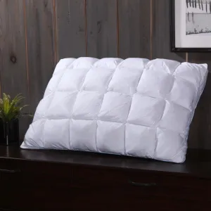 Pleated Goose Down Pillow 600 Thread Count French Bread Firm Neck Support