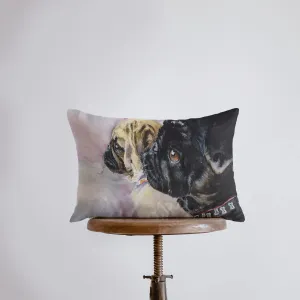 Pugs | Watercolor Pugs | 18x12 | Pillow Cover | Home Decor | Custom Dog Pillow | Pug Mom | House  | Dog Lover Gift | Dog Mom Gift | Pillows